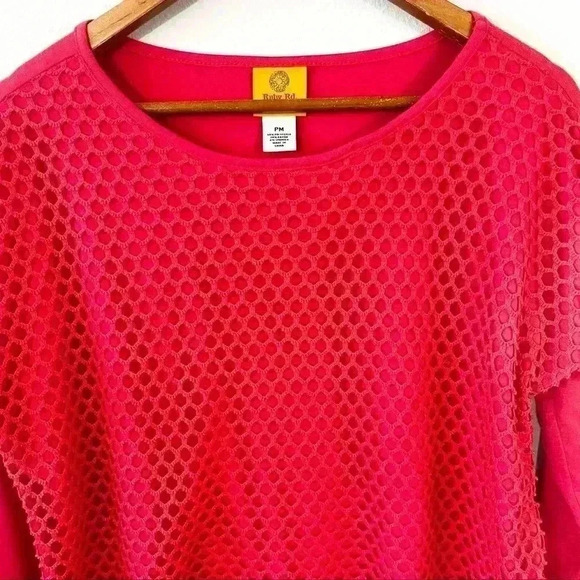 Ruby Rd petite red-orange top - Picture 3 of 4